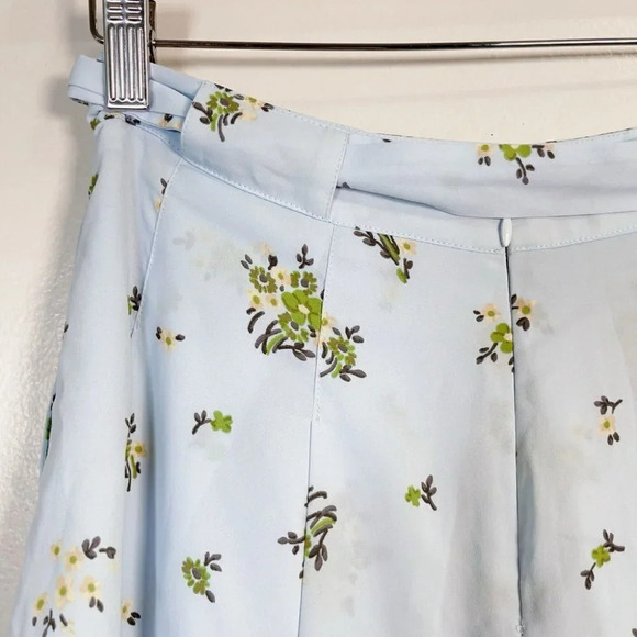 Aritzia Sunday Best  Floral Belt Flowy Light Blue Short - Picture 9 of 14